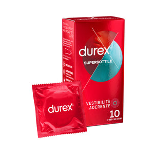 Durex Supersottile* Vestibilità Aderente, 10 Profilattici