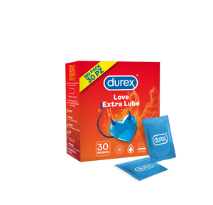 DUREX LOVE EXTRA LUBRIFICATO, 30 Profilattici