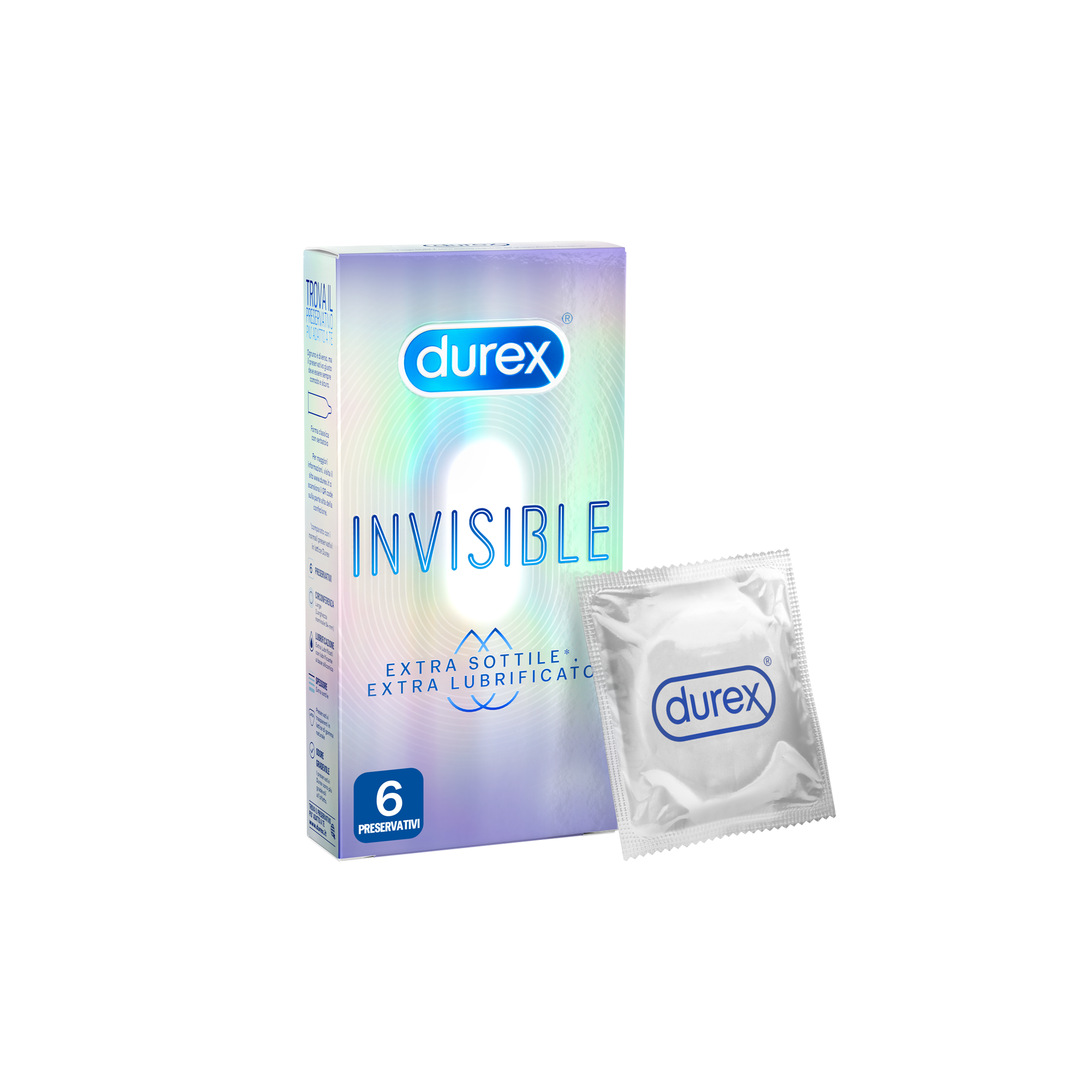 DUREX INVISIBLE EXTRA LUBRIFICATO 6pz